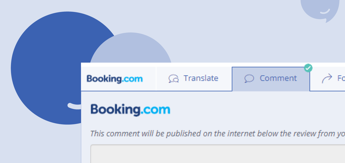 Responda a los comentarios de Booking.com desde el Panel de control de Customer Alliance
