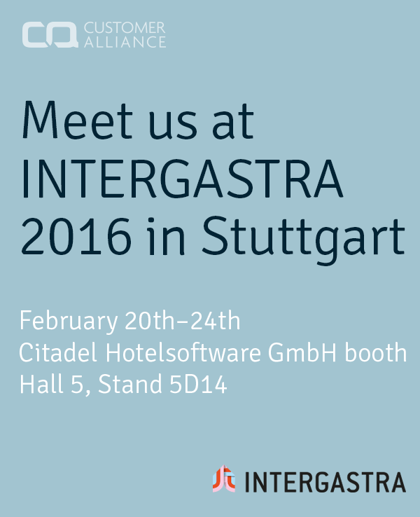 Customer Alliance at INTERGASTRA 2016 in Stuttgart