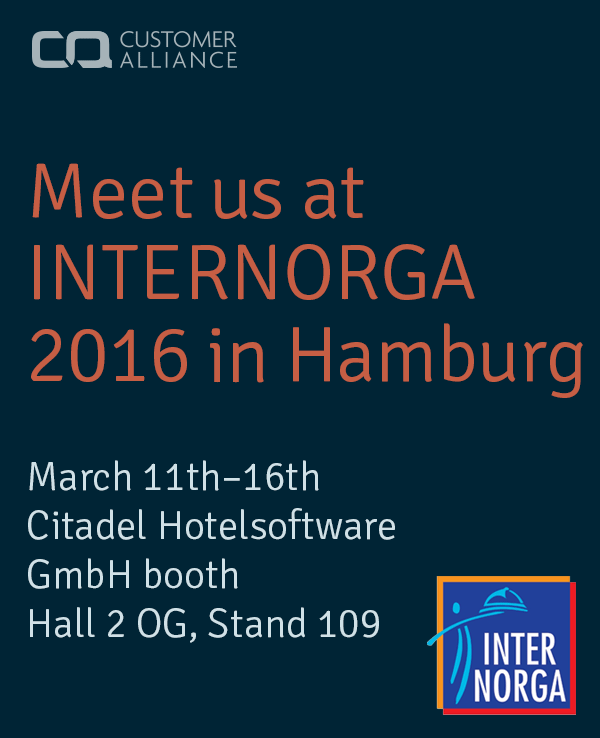 Customer Alliance at INTERNORGA 2016 in Hamburg