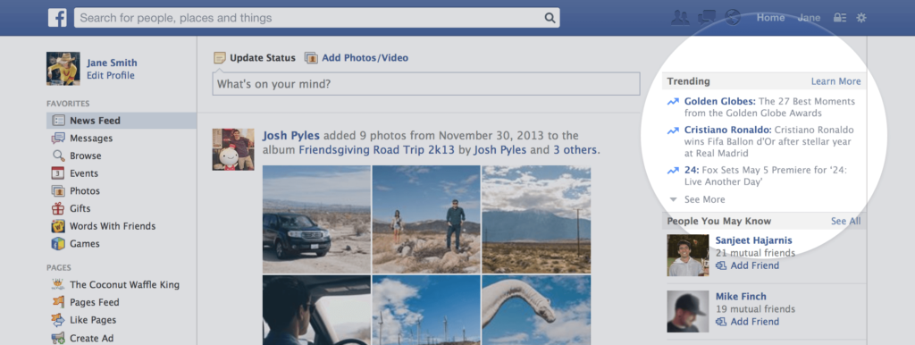 New Facebook Feature Trending