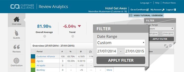 Review Analytics: new date filter