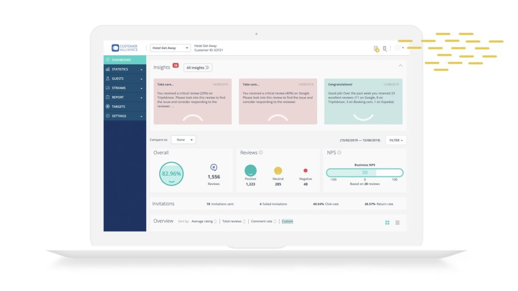 Dashboard of Customer Alliance shows current NPS