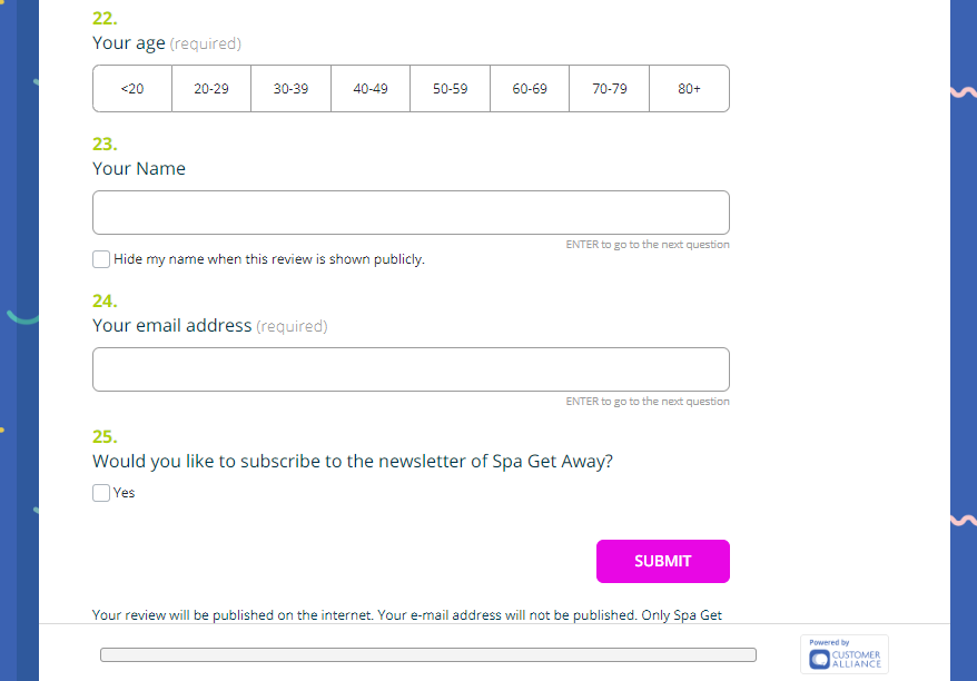 newsletter subscription