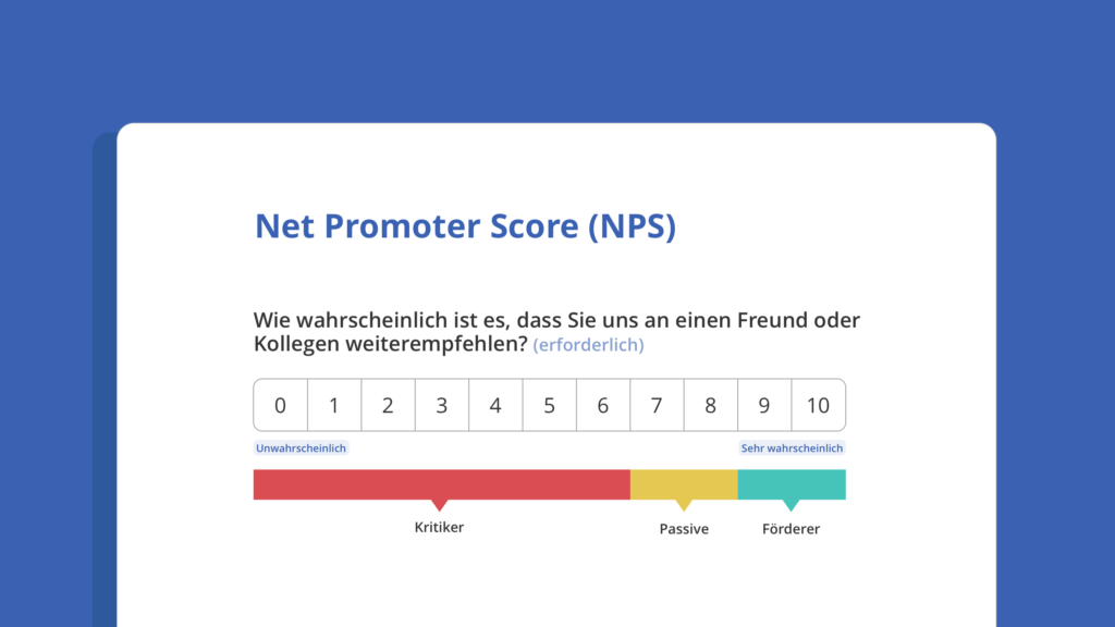 Net Promoter Score NPS Kundenzufriedenheit Skala von 1 bis 10