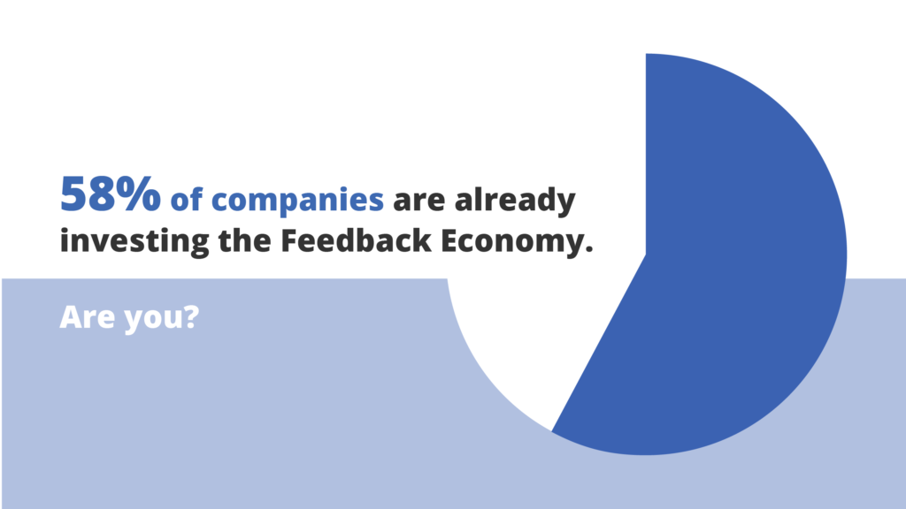 58% of companies already invest in the feedback economy. The importance of feedback