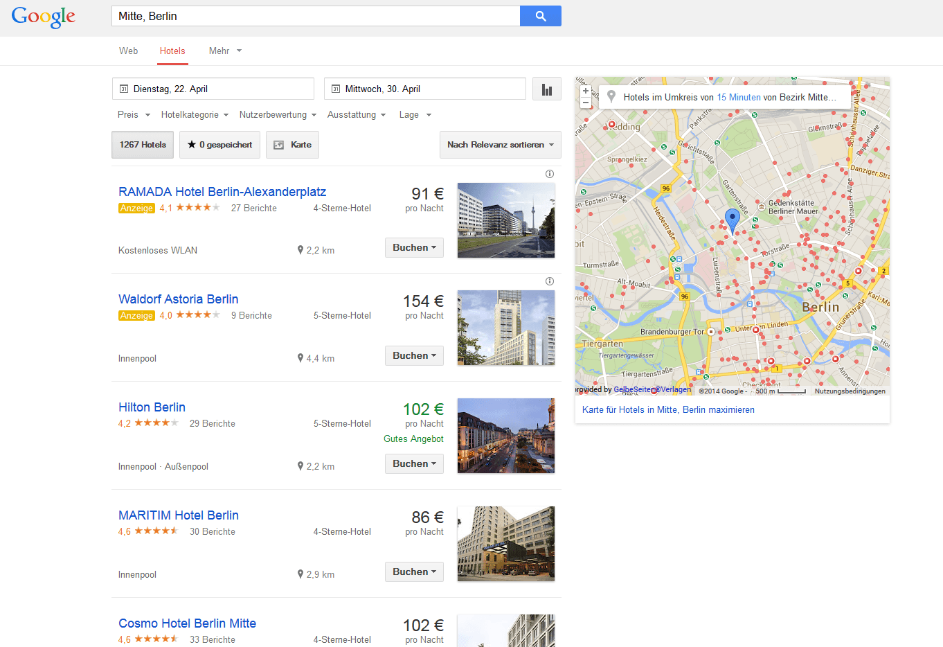Google und Information: Von Hotel Finder bis Google Bewertungen